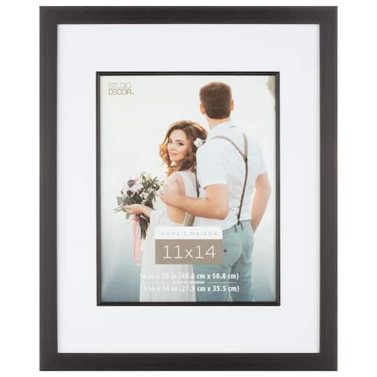 Home Black Studio Frame with Mat by Studio Décor